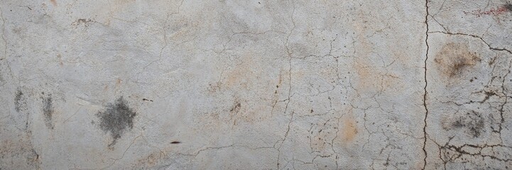 Gray concrete wall showing cracks, stains, and weathered grunge texture background © Harry