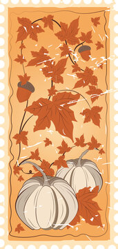 Vintage Autumn Postcard