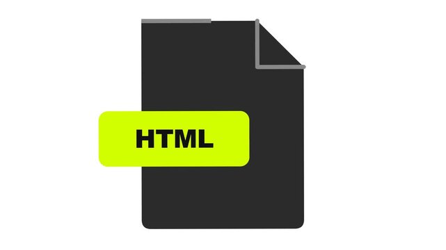 HTML File Icon Representing Web Development and Coding.