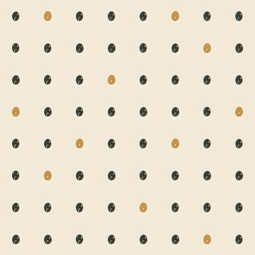 Tiny charcoal and ochre ink dot pattern on ivory