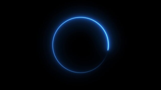 10 to 0 second modern digital countdown timer neon light style on black background. Circle countdown timer 10 sec animation. Dynamic 10 sec Countdown Animation Engaging Timer Visuals for Events