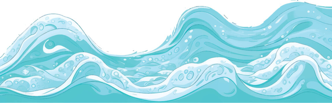 Ocean wave curve line vector background. Abstract ocean splashing waves. vector illustration.