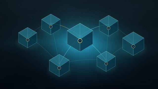 Connected Digital Cubes Forming Decentralized Blockchain Network