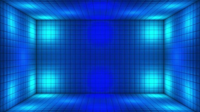 Broadcast Switching Hi-Tech Illuminated Cubes Room Stage, Multi Color, Events, 3D, Loopable, 4K