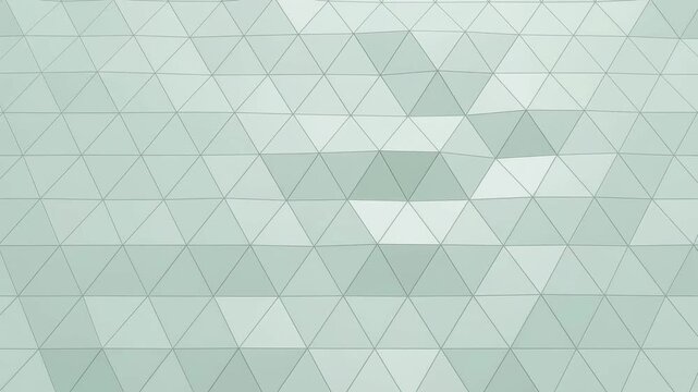 Abstract geometric triangle pattern with wave motion and soft light, seamless looping background animation