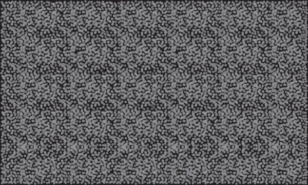Abstract Gray Circular Dot Pattern Texture on Dark Background, Seamless Geometric Halftone Design