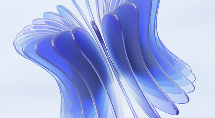 Fototapeta na wymiar Creative motion abstract 3d background glass glossy light platform dynamic gradient purple semitransparent movement curve design render illustration banner