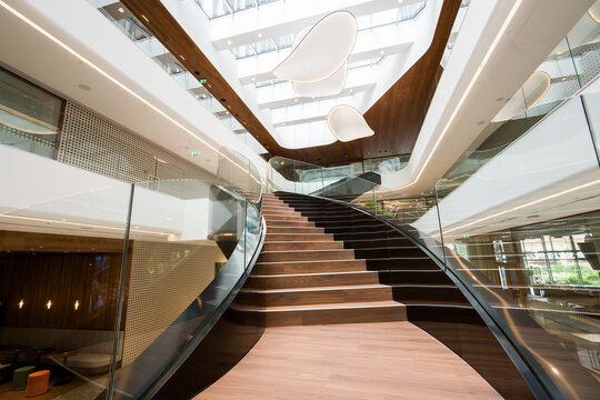 Modern Staircase in a Contemporary Office Building