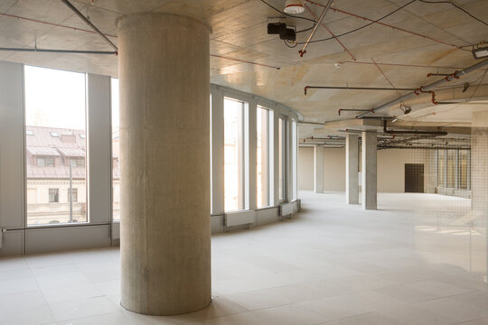 Empty Modern Unfinished Building Space