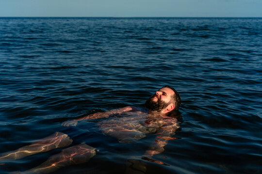 Man in the ocean