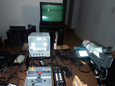 Vintage Video Equipment Setup