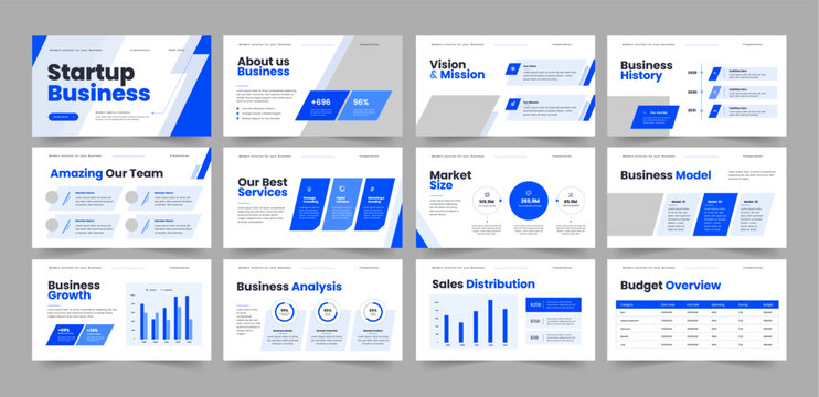 Startup Business Presentation Template, Startup PowerPoint  Presentation  Slide Design