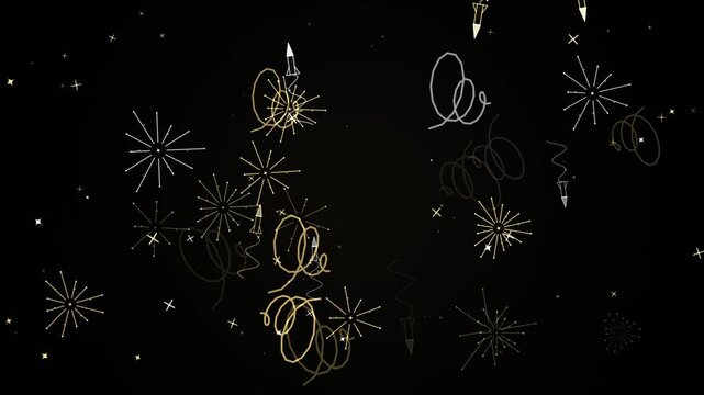 Abstract Golden Celestial Gala Festive Starburst Symphony Seamless ...