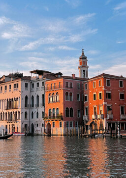 Panoramic View of Venice, Italy at golden hour Sunset