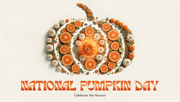 Pumpkin shape made of citrus slices