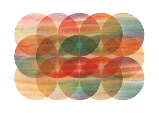 Abstract Warm-Toned Overlapping Circles