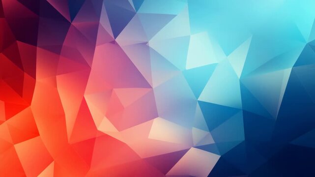 Colorful abstract geometric low poly background with blue and orange gradients