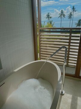 view from the pool