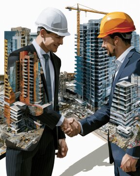 Developers Shake Hands at Site