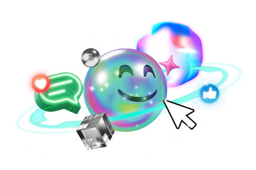Digital marketing png collage remix, transparent background © Rawpixel.com