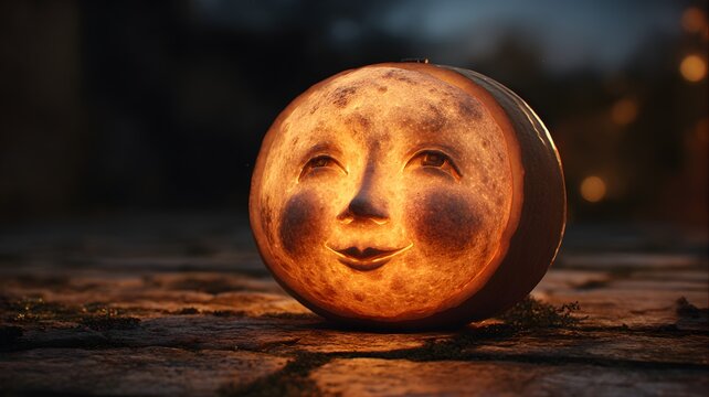 moon face on night with glowy innocent face isolated on jpg 