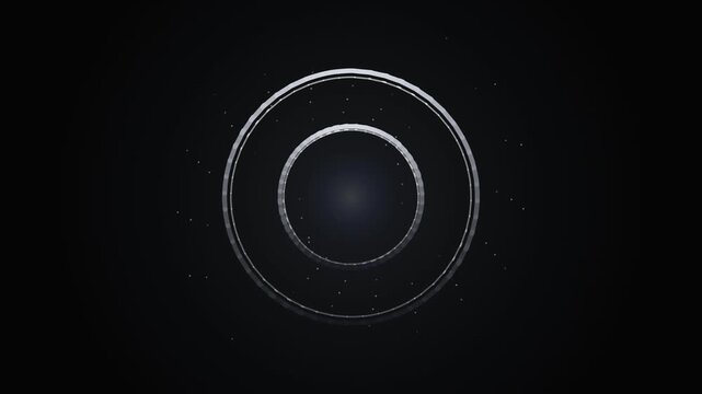 Abstract Metallic Gyroscopic Torus Vortex Loop Seamless Loop with #...