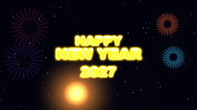 Abstract Golden New Year Celebration Cinematic Motion Loop Seamless...