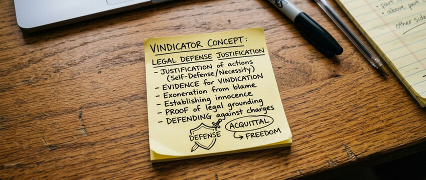 Legal Defense Concept Vindication Justification and Acquittal Notes