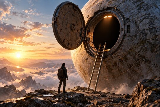 Explorer discovering giant hatch