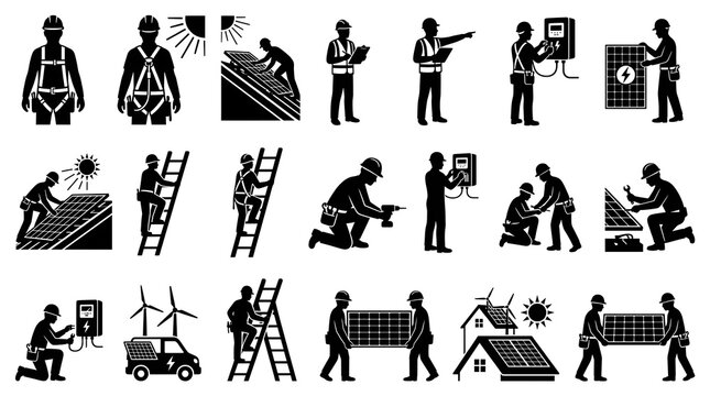 House moving and relocation service icons collection