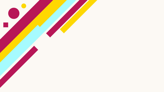 Modern abstract diagonal lines background with pink yellow and blue stripes for banner template and dynamic graphic art design composition layout
