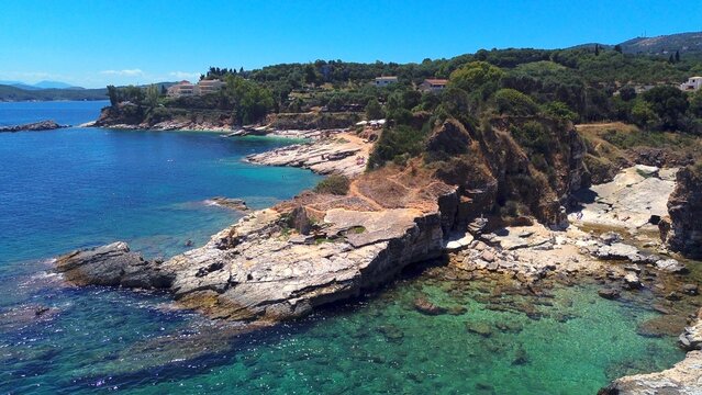 Bataria Beach (often spelled Bataria or Battaria) is a highly praised pebble beach located in Kassiopi on the northeastern coast of the island of Corfu, Greece