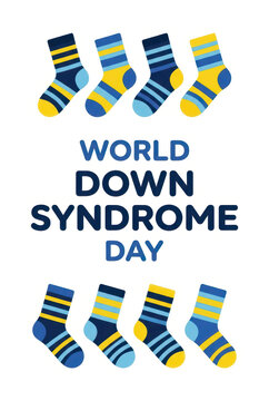 World down syndrome day awareness socks concept