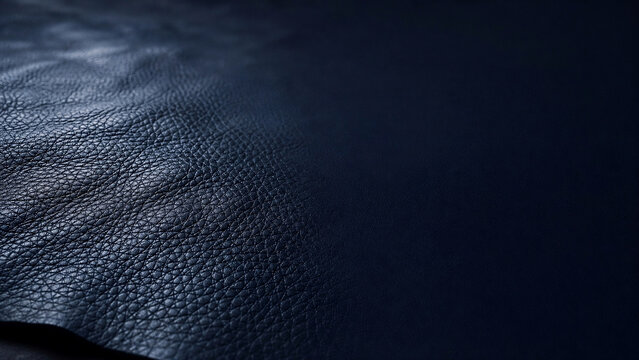 Dark Navy Blue Pebbled Leather Texture Close Up for B2B Banners