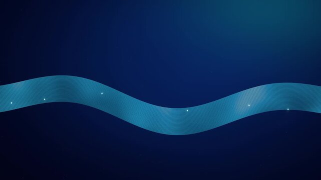 Blue Smooth Parametric Signal Ribbon Seamless Loop