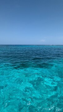 Clear Turquoise Water Over the Shallow Reef at Hol Chan