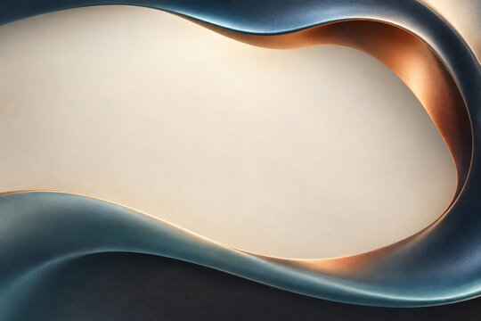 Copper Sweep Beneath A Low Teal Overlap