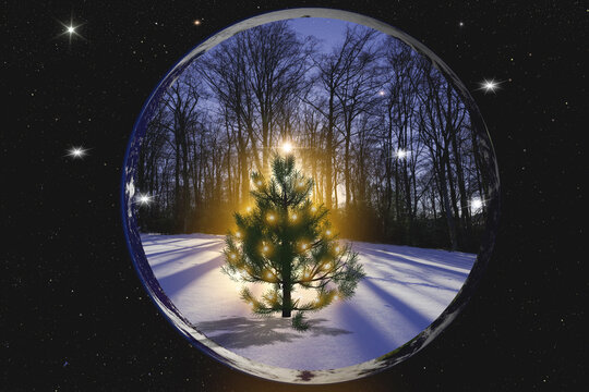 Leuchtender Weihnachtsbaum 