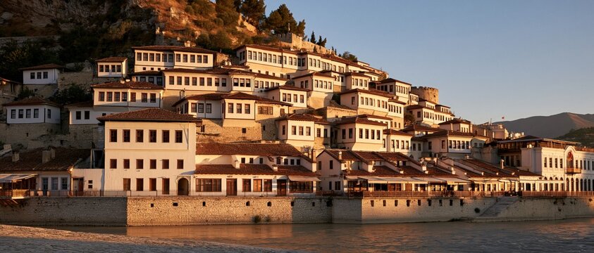 Golden Hour Over Berat City of a Thousand Windows Albania