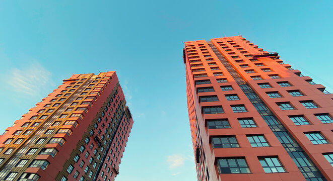 Architecture and real estate, modern residential apartment building