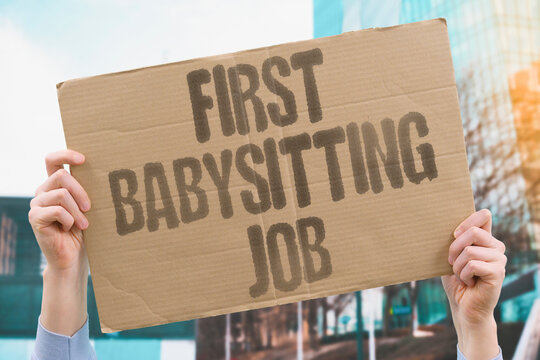 "First babysitting job" Young teenagers nervously accept their earliest childcare gig, learning bedtimes, emergency numbers.  FIRST. BABYSITTING. JOB. TEENAGERS. NERVES.
