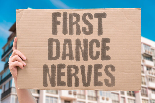 "First dance nerves" Newlyweds rehearse steps, worry about tripping, laugh at mistakes. FIRST. DANCE. NERVES. NEWLYWEDS. WEDDING.