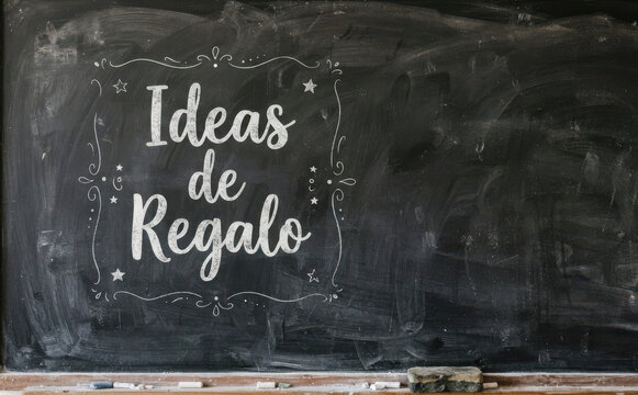 Ideas de Regalo escrito en pizarra escolar para sorpresas y celebraciones