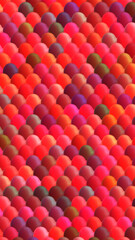 Vertical Background 9x16 with Red Pink Fish Scale Pattern for Abstract Design © Olga Kalina