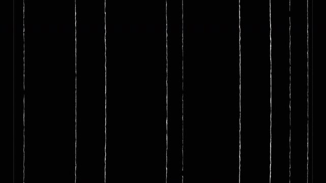 White Scratches and Roughness on a Black Screen Effect of Old Film Noise in 4k with Alpha Channel Stock Video with Retro Nostalgic Effect Seamless Loop