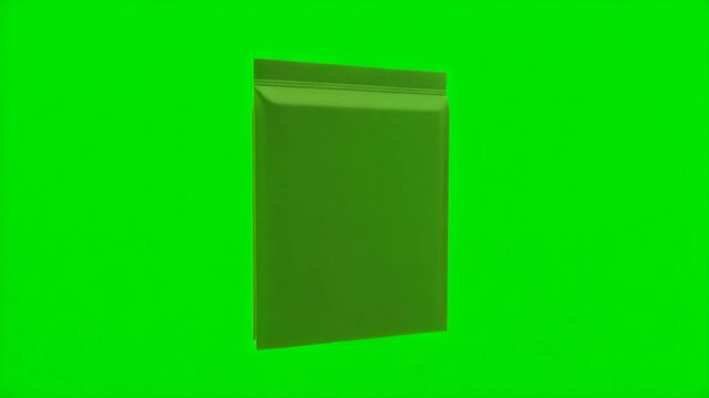 Blank padded shipping mailer rotating on green screen for e-commerce packaging, online retail advertising, custom branding mockups and delivery promotions.