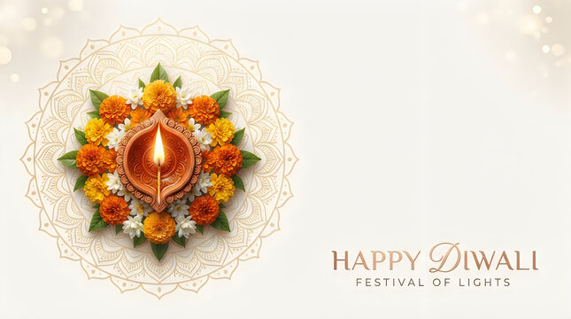 This beautifully crafted paper graphic showcases a vibrant indian rangoli design celebrating the joyous festival of diwali with intricate patterns and warm inviting colors symbolizing