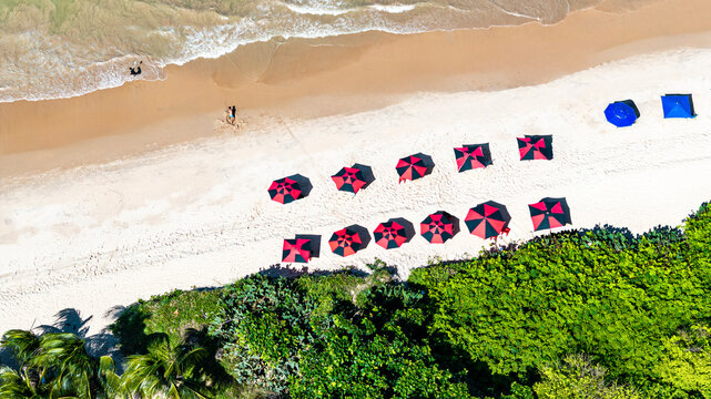 The Tamba&uacute; urban beach, with crystal clear waters and white sand, with tourist infrastructure, hotels, restaurants and shops. Jo&atilde;o Pessoa, Para&iacute;ba, Brazil, 2025