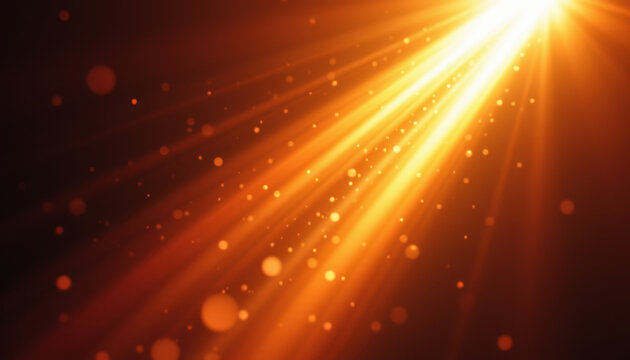 Radiant Light Burst with Glowing Particles and Warm Atmosphere