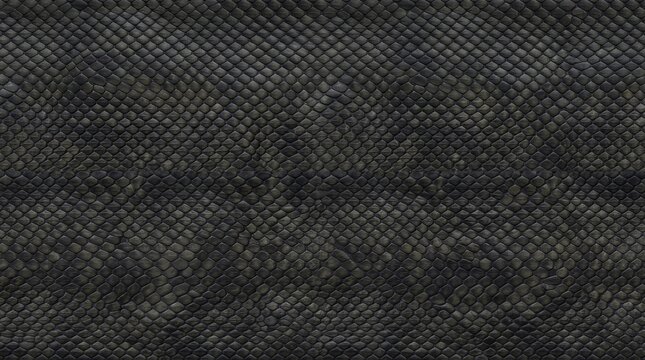 Black Mamba Snake Skin Texture Background, Dark Reptile Scales Pattern, Detailed Exotic Animal Skin Surface